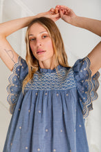 Load image into Gallery viewer, Bonté Marcel embroidered detail blouse Chambray