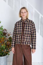 Load image into Gallery viewer, Bonté Mikka reversible quilted check & print jacket Ink Sand Multi