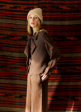 Load image into Gallery viewer, Bonté Naomi scallop edge knit gilet Cocoa