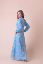 Load image into Gallery viewer, Handprint Dream Apparel Nightingale dress Habibi Blue
