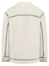 Load image into Gallery viewer, Nooki Poppy Borg embroidered jacket Cream