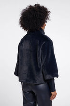 Load image into Gallery viewer, Rino & Pelle Nesrin Faux fur cuff detail jacket Dark Navy