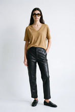 Load image into Gallery viewer, Artlove Jordana faux leather cigarette leg trouser Black