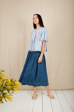 Load image into Gallery viewer, Bonté Polly scalloped hem denim skirt Mid Wash - CW CW