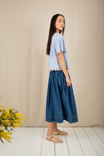 Load image into Gallery viewer, Bonté Polly scalloped hem denim skirt Mid Wash - CW CW