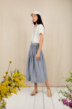 Load image into Gallery viewer, Bonté Polly scalloped hem mini gingham check skirt Navy - CW CW