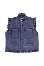 Load image into Gallery viewer, seventy + mochi Pablo denim waistcoat Overdyed Lilac
