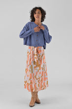 Load image into Gallery viewer, Orfeo Maelie speckled boxy knit cardigan Denim - CW CW