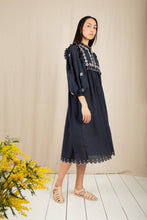 Load image into Gallery viewer, Bonté Rosa scallop detail dress Navy - CW CW