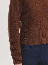 Load image into Gallery viewer, Nice Things Button detail short jumper Intense Camel