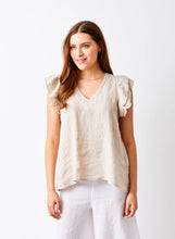 Load image into Gallery viewer, SUZY D Santiago Frill detail cap sleeve top Nude - CW CW