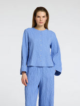 Load image into Gallery viewer, Selected Coria textured shirt Corn flower Blue