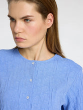 Load image into Gallery viewer, Selected Coria textured shirt Corn flower Blue