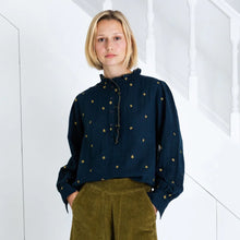 Load image into Gallery viewer, Bonté Anais star embroidery shirt Midnight