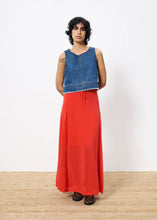 Load image into Gallery viewer, FRNCH Dafne denim cropped top Bleu Jean