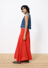 Load image into Gallery viewer, FRNCH Dafne denim cropped top Bleu Jean