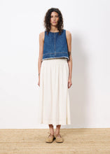 Load image into Gallery viewer, FRNCH Dafne denim cropped top Bleu Jean