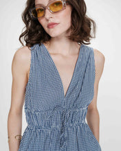 Load image into Gallery viewer, Grace & Mila Velmira mini gingham sundress Marine
