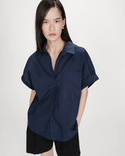 Load image into Gallery viewer, Grace & Mila Versigny poplin blouse Marine - CW CW