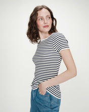 Load image into Gallery viewer, Grace & Mila Venredi ribbed stripe top Marine
