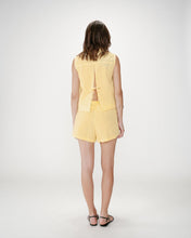 Load image into Gallery viewer, Grace & Mila Windell seersucker mini check s/l shirt Yellow - CW CW