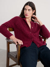 Load image into Gallery viewer, Seasalt Sand thistle cable mohair cardigan Jam