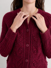 Load image into Gallery viewer, Seasalt Sand thistle cable mohair cardigan Jam