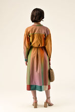 Load image into Gallery viewer, Orfeo Rosario colour woven stripe dress Shiny - CW CW