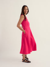 Load image into Gallery viewer, Seasalt Carved wood linen dress Bright Radish