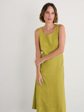 Load image into Gallery viewer, Seasalt Sleeveless grass wave linen dress Lime