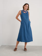 Load image into Gallery viewer, Seasalt sleeveless grass wave linen dress Sailor