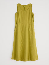 Load image into Gallery viewer, Seasalt Sleeveless grass wave linen dress Lime
