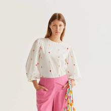 Load image into Gallery viewer, Compañia Fantastica Embroidered tulip blouse Multi - CW CW
