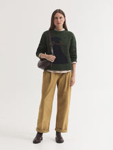 Load image into Gallery viewer, Nice Things 'Dog' wool sweater Heathered Khaki Green
