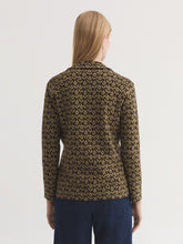 Load image into Gallery viewer, Nice Things Floral tricot jacquard blazer Chestnut Lime