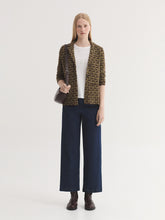 Load image into Gallery viewer, Nice Things Floral tricot jacquard blazer Chestnut Lime