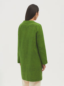 Nice Things Chambray longline jacket Grass Green