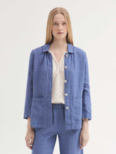 Load image into Gallery viewer, Nice Things Chambray lightweight linen jacket Indigo - CW CW