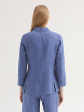 Load image into Gallery viewer, Nice Things Chambray lightweight linen jacket Indigo - CW CW
