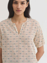 Load image into Gallery viewer, Nice things Hellenic waves print top Ecru - CW CW
