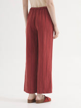 Load image into Gallery viewer, Nice Things Pin striped tencel linen blend trouser Rust - CW CW