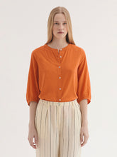 Load image into Gallery viewer, Nice things Pinstripe shirt Light Rust - CW CW