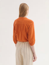 Load image into Gallery viewer, Nice things Pinstripe shirt Light Rust - CW CW