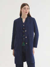 Load image into Gallery viewer, Nice Things Tailored linen coat Indigo Blue - CW CW