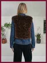 Load image into Gallery viewer, Nooki Edelweiss faux fur gilet Chocolate Leopard