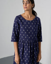 Load image into Gallery viewer, Bibico Orla jacquard dress Ikat Navy - CW CW