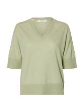 Load image into Gallery viewer, Selected Thea merino wool lightweight V top Lint