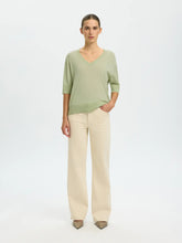 Load image into Gallery viewer, Selected Thea merino wool lightweight V top Lint