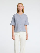 Load image into Gallery viewer, Selected Lulu short sleeved cardigan Cashmere Blue