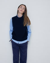 Load image into Gallery viewer, Yerse Tie side knitted tank Dark Navy